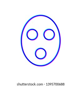 Stereoscopic image Facial mask icon. Medicine, cosmetology and health care.