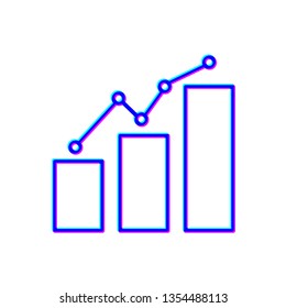 Stereoscopic image Graph icon, business infographics, vector illustration