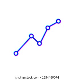 Stereoscopic image Graph icon, business infographics, vector illustration