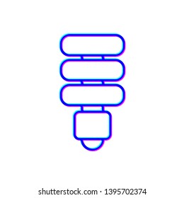 Stereoscopic image Light Bulb icon. Lighting Electric lamp. Electricity, shine.