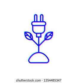 Stereoscopic image Line Clean Energy Concept Icon