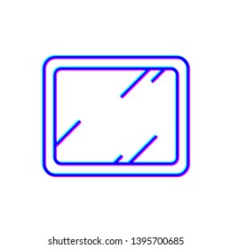 Stereoscopic image Mirror vector icon. Make up symbol