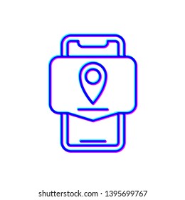 Stereoscopic image Package tracking icon