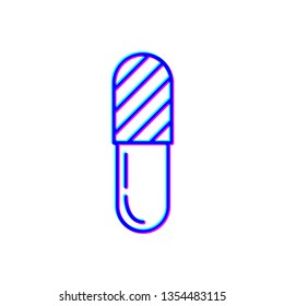 Stereoscopic image Pills vector icon. Medical and HealthCare Symbol