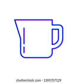 Stereoscopic image Pitcher vector icon for tea, milk, coffee, water