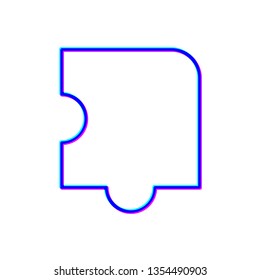 Stereoscopic image Puzzle vector icon