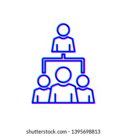 Stereoscopic image Social icon. Society. User group network. Corporate team group.
