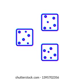 Stereoscopic image Sugar logo. Three cubes icon.