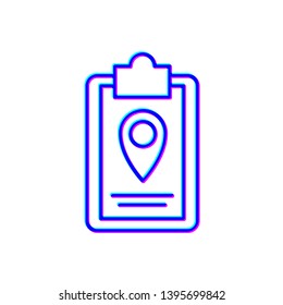 Stereoscopic image Tablet icon for web site design