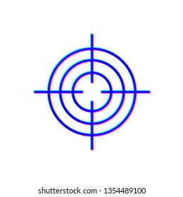 Stereoscopic image Target aim icon, cross aim sign