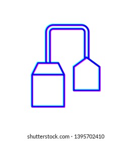Stereoscopic image Tea bag icon. Vector mock up for your tea advertising design.