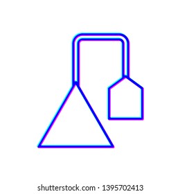 Stereoscopic image Tea bag icon for your tea advertising design.