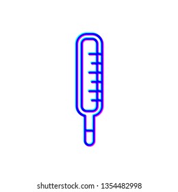 Stereoscopic image Thermometer icon design related to meteorology, hot and cool, warm and freeze.