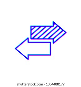 Stereoscopic image Vector Arrow banners set. Up and down trend.