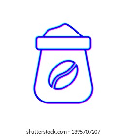 Stereoscopic image Vector coffee beans icon
