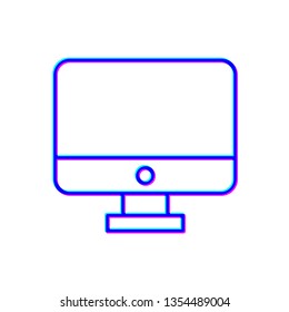 Stereoscopic image Vector Desktop Computer Icon