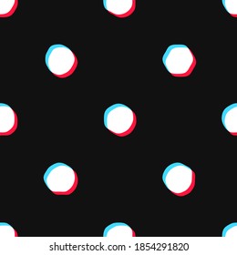 Stereoscopic image vector pattern white dots