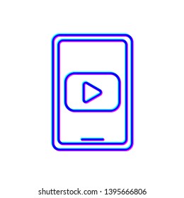 Stereoscopic image Vector Tablet icon.