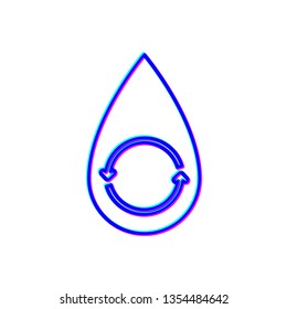 Stereoscopic image Water purification vector symbol