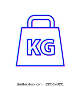 Stereoscopic image Weight vector icon. Mass symbol for your design