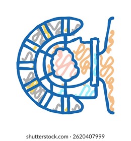stereotactic radiosurgery doodle icon sketch vector. stereotactic radiosurgery sign. isolated symbol illustration
