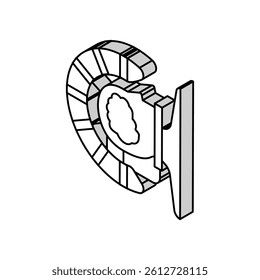 stereotactic radiosurgery isometric icon vector. stereotactic radiosurgery sign. isolated symbol illustration