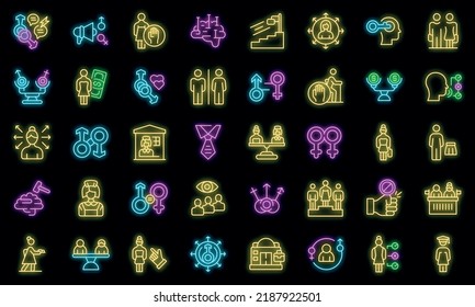 Stereotype icons set outline vector. Senior descrimination. Age life