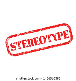 STEREOTYPE stamp on white background