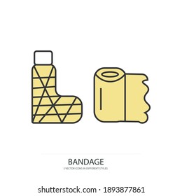 sterile bandage vector type icon