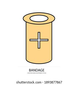 sterile bandage vector type icon