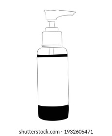 A sterile compressor bottle containing alcohol eps