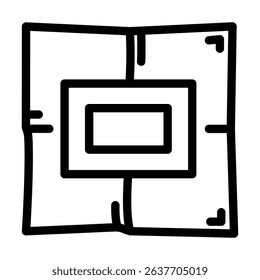sterile drapes surgeon line icon vector. sterile drapes surgeon sign. isolated contour symbol black illustration