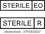 Sterile EO and Sterile R Medical Device Sterilization Method Labels for Healthcare Packaging Regulatory Compliance and Safety Standards