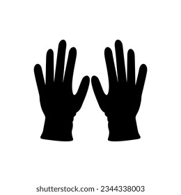 Sterile gloves icon on white background