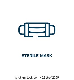 Sterile mask icon. Linear vector illustration. Outline sterile mask icon vector. Thin line symbol for use on web and mobile apps, logo, print media.