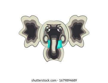 Sterile medical masks on characters 
