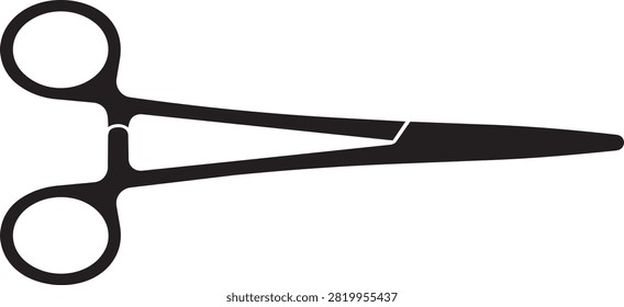 A sterile surgical hemostat instrument designed for clamping vessels during operations. Essential medical equipment for surgeons.