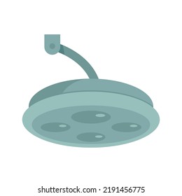 Icono de luz quirúrgica estéril. Ilustración plana del icono del vector de luz quirúrgico estéril aislado en fondo blanco