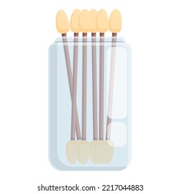 Sterile swab icon cartoon vector. Ear stick. Eco pick