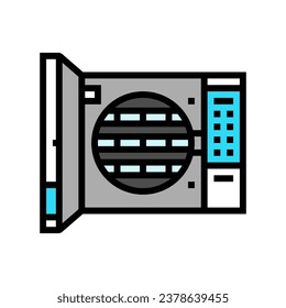Sterilisationsfarbensymbol, Vektorgrafik. Sterilisationszeichen. einzelne Symbolillustration