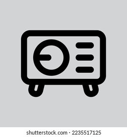 Icono de esterilización en el estilo de línea sobre laboratorio, uso para presentación de aplicaciones móviles en sitios web