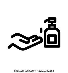 icono de esterilización o logotipo símbolo de señas aislado ilustración vectorial - iconos vectoriales de estilo negro de alta calidad
