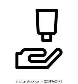 Sterilisationssymbol oder Logo einzeln auf Zeichensymbolen, Vektorgrafik - hochwertige Vektorsymbole mit schwarzem Hintergrund
