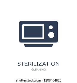 sterilization icon. Trendy flat vector sterilization icon on white background from Cleaning collection, vector illustration can be use for web and mobile, eps10