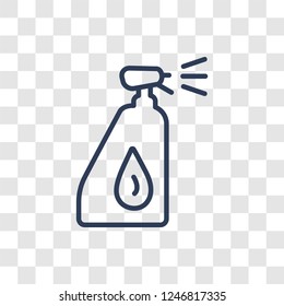 sterilization icon. Trendy linear sterilization logo concept on transparent background from cleaning collection