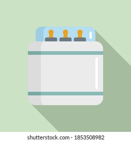 Icono de botella de leche esterilizada. Ilustración plana del icono del vector de botella de leche esterilizada para el diseño web