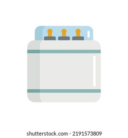 Sterilization milk bottle icon. Flat illustration of sterilization milk bottle vector icon isolated on white background