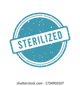 Sterilized stamp. Rubber stamp for sterilized or disinfected products.