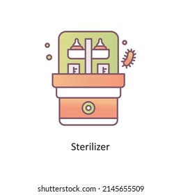 Sterilizer vector Filled Outline Icon Design illustration. Medical And Lab Equipment Symbol on White background EPS 10 File