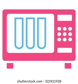 Sterilizer vector icon. Style is bicolor flat symbol, pink and blue colors, rounded angles, white background.